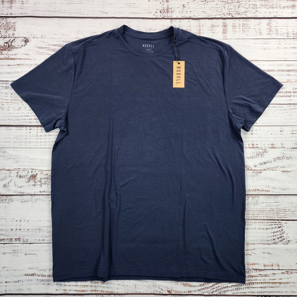 NOBULL V2 Blank Performance Short Sleeve Training Tee Navy Blue Mens 3XL NWT